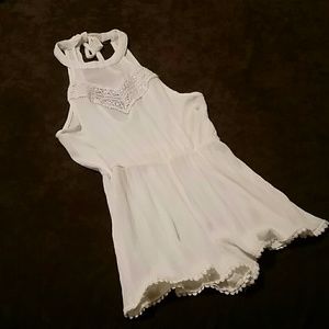 Poof! White Lace Trim Women Shorts